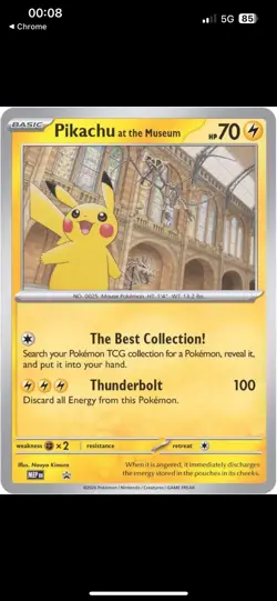 Presale : Pikachu At The Museum Jumbo Pokemon Card (International shippping) - Image 1