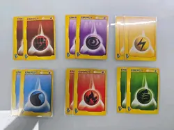 VS Series Energy Lot NM Japanese Pokemon Set Of 12 Psychic Fighting Grass Water - Image 1