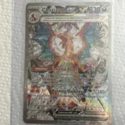 Pokemon TCG Charizard EX Holo Obsidian Flames Sir 223/197 Near Mint Condition - Image 1