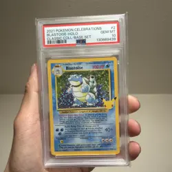 Pokemon PSA 10 GEM MINT Celebrations Blastoise 2/102 Classic Collection Holo - Image 1