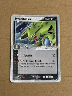 Pokemon TCG Tyranitar EX 17/17 Pop Series 1 Ultra Rare Holo Card #17/17 HP - Image 1
