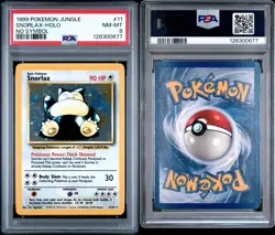 1999 POKEMON JUNGLE NO SYMBOL #11 SNORLAX-HOLO PSA 8 Rarer than 1st Edition - Image 3