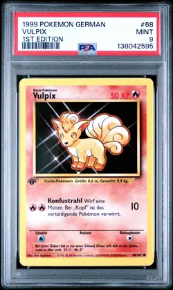 1999 POKEMON GERMAN 1ST EDITION #68 VULPIX PSA 9 - Image 1