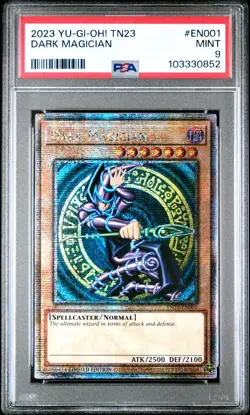 Dark Magician + Dark Magician Girl PSA 9 Bundle - TN23-EN001 MP24-EN009 Yugioh - Image 2