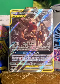 Pokemon TCG Umbreon & Darkrai GX Sun & Moon Promo SM241 Beautiful Holo. - Image 1