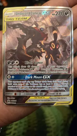 Pokemon TCG Sun & Moon Promo Umbreon & Darkrai GX SM241 TAG TEAM - Image 1