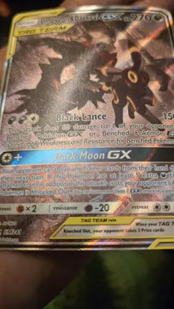 Pokemon TCG Sun & Moon Promo Umbreon & Darkrai GX SM241 TAG TEAM - Image 3