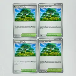 x4 Forest of Vitality 117/132 Mega Evolution Pokemon Card TCG Playset NM - Image 1