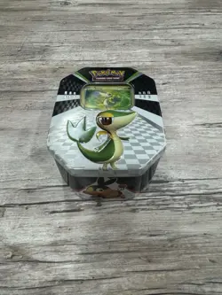 2011 Pokemon Black & White TCG Tin - Snivy Card Tin Only With Figure And Promo - Image 2