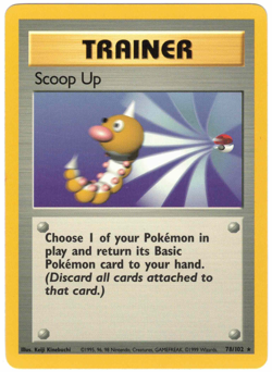Scoop Up 78/102 Base Set Regular Rare Vintage Pokemon Card - Image 1