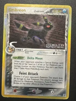 Umbreon 17/113 EX Delta Species 2005 Reverse Holo Rare Pokemon Card TCG - Image 1