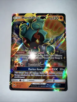 Pokemon TCG Marshadow GX Holo Ultra Rare Card Burning Shadows SM - Image 1