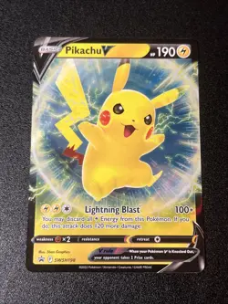 Pikachu V SWSH198 Black Star Promo Holo Pokemon TCG Card NM - Image 1