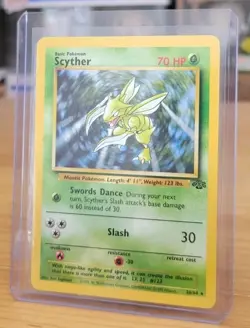 Scyther Fossil Rare 1999 Vintage Pokemon Card 26/64 WOTC - Image 3