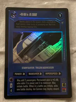 Star Wars CCG Reflections II IG-88 in IG-2000 Foil Card NM - Image 1