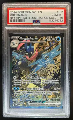 2023-25 Pokemon SV Black Star Promos SVP EN Greninja ex #132 PSA 10 - Image 1
