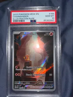 CHARMANDER 2023 POKEMON S&V 151 ILLUSTRATION RARE A 168/165 PSA 10 Q0004 - Image 1