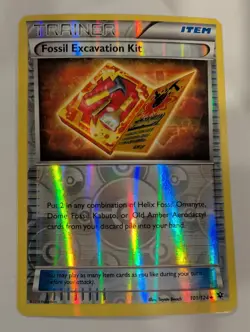 Fossil Excavation Kit 101/124 - XY Fates Collide Pokemon Reverse Holo Foil Nice! - Image 1