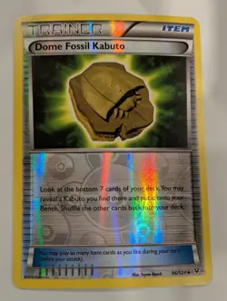 Dome Fossil Kabuto 96/124 - XY Fates Collide Pokemon Reverse Holo Foil Nice! - Image 1