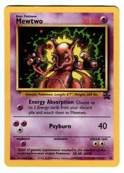 Vintage 2000 Pokemon MEWTWO Strikes Back! Wizards BLACK STAR Promo Card #14! - Image 1