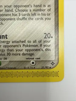 Skarmory 21/97 EX Dragon Regular Rare E-Reader Pokemon Card - Image 5