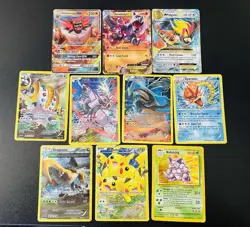 🔥Pokemon Full Art Black Star Promo Lot Of (10) Pikachu Nidoking Heavily Played - Image 1