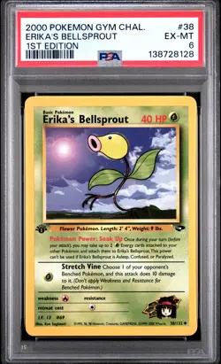 2000 POKEMON GYM CHALLENGE 1ST EDITION #38 ERIKA'S BELLSPROUT PSA 6 - Image 1