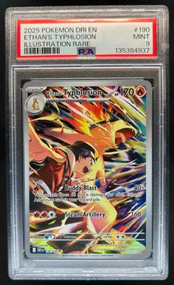 2025 Pokemon SV Destined Rivals DRI EN Ethan's Typhlosion #190/182 PSA 9 - Image 1