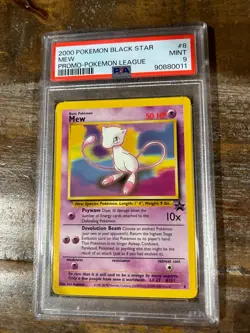 Pokemon 2000 Black Star Promo Pokemon League MEW #8 PSA 9 Mint RARE 2 - Image 1