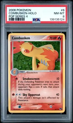 2006 Pokemon POP Series 4 Combusken-Holo #6 PSA NM-MT 8 *LOW POPULATION* - Image 3