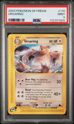 2003 POKEMON SKYRIDGE #110 URSARING PSA 9 - Image 1