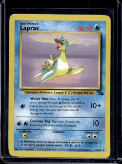 1999 Pokemon Fossil Lapras Holo Rare #25/62 - Image 1