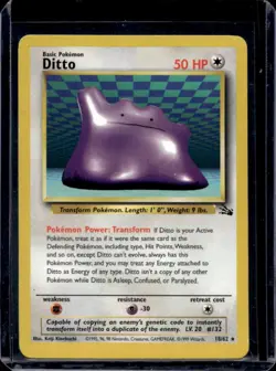 1999 Pokemon Fossil Ditto #18/62 - Image 1