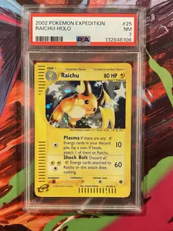 Raichu Expedition Base Set Holo 2002 Pokemon TCG PSA 7 - Image 3