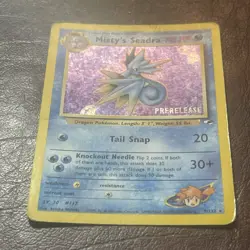 Misty's Seadra 09/132 Holo PRERELEASE Gym Heroes WOTC Promo Pokemon TCG - Image 2