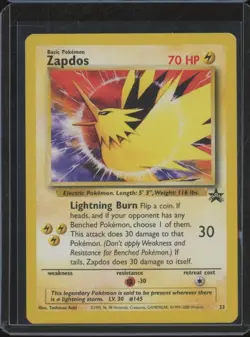 1999-2003 Pokemon WOTC Black Star Promos ZAPDOS #23 JFB3 - Image 1