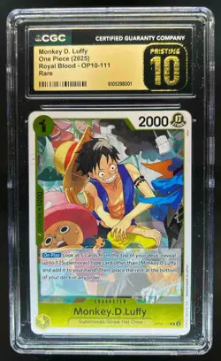 2025 One Piece Monkey D Luffy Royal Blood Rare #OP10-111 CGC 10 Pristine - Image 1
