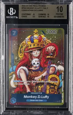 2024 ONE PIECE PROMOS CONVENTION EXCLUSIVE-FOIL #043 MONKEY D. LUFFY BGS 10 - Image 1