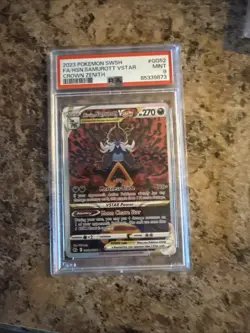 2023 POKEMON SWSH CROWN ZENITH #GG52/GG70 HISUIAN SAMUROTT VSTAR FULL ART PSA 9 - Image 1
