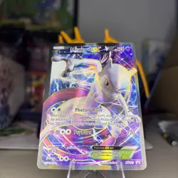 Pokemon Mewtwo EX TCG Full Art Holo Card Promo XY125 Black Star - Image 1