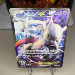 Pokemon Mewtwo EX TCG Full Art Holo Card Promo XY125 Black Star - Image 2
