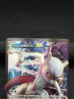 Pokemon Mewtwo EX TCG Full Art Holo Card Promo XY125 Black Star NM - Image 5