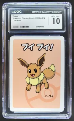 2019 POKEMON PLAYING CARDS JAPANESE EEVEE OLD MAID CGC 10 C RC7 - Image 1