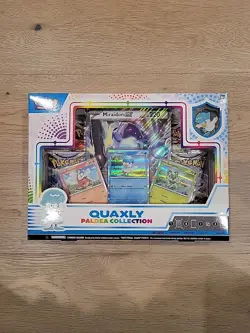 NEW Quaxly Paldea Collection Pokemon TCG Box Set w/ Pin + Oversized Card - Image 1