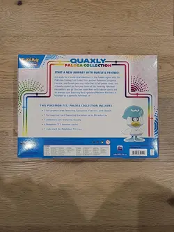 NEW Quaxly Paldea Collection Pokemon TCG Box Set w/ Pin + Oversized Card - Image 2
