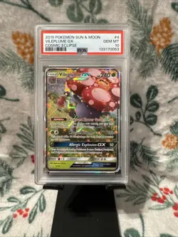 Pokemon Vileplume GX Cosmic Eclipse Holo Ultra Rare Card 4/236 PSA 10 POP 310 - Image 1