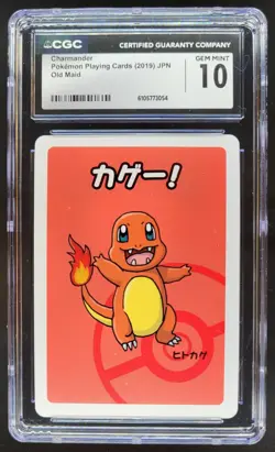 2019 POKEMON PLAYING CARDS JAPANESE CHARMANDER OLD MAID CGC 10 C RC7 - Image 1