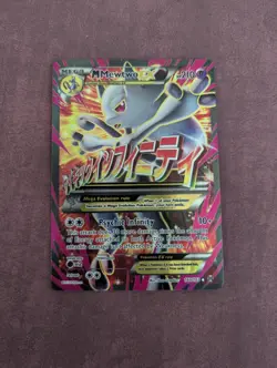 M Mewtwo EX Full Art Holo Card 160/162 Breakthrough NM Condition - Image 1