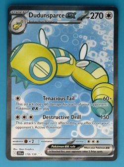 Dudunsparce EX Journey Together Full Art Ultra Rare Pokemon Card 178/159 - Image 1