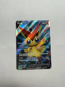 NM Victini V Pokemon TCG 144/163 SWSH05 Battle Styles ULTRA Full ART HOLO RARE - Image 1